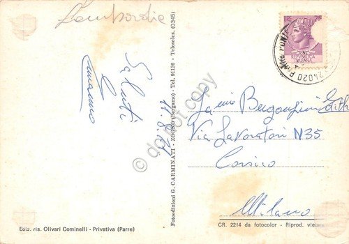 Cartolina Parre 6 vedute 1971