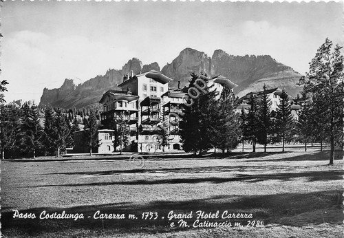 Cartolina Passo Costalunga Carezza Grand Hotel Carezza 1953 | Immagine principale