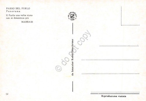 Cartolina Passo del Furlo Panorama al retro frase di Marradi | Immagine Gallery 2