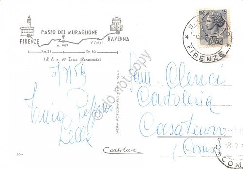 Cartolina Passo del Muraglione Versante Toscano 1959 | Immagine Gallery 2