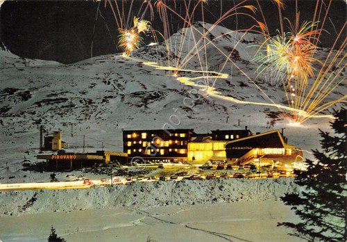 Cartolina Passo del Tonale Fiaccolata dal Serodine fuochi artificiali 1970 | Immagine principale