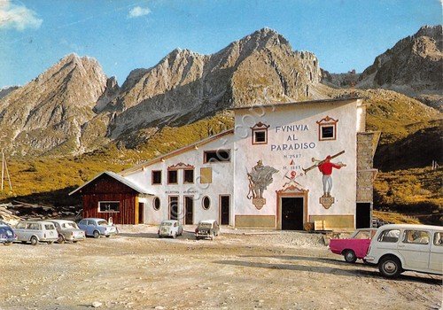 Cartolina Passo del Tonale Partenza funivia Paradiso Timbro anni '70 | Immagine principale