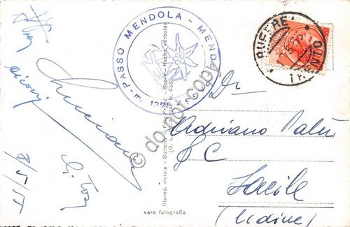 Cartolina Passo della Mendola Hotel Pensione Caldaro Herrnhofer 1955