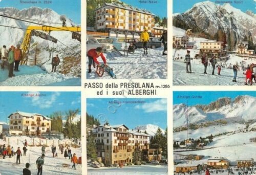 Cartolina Passo della Presolana vedute skilift alberghi 1997 (Bergamo) | Immagine principale