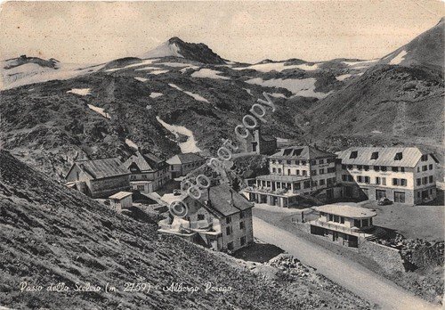 Cartolina Passo dello Stelvio Albergo Perego 1957