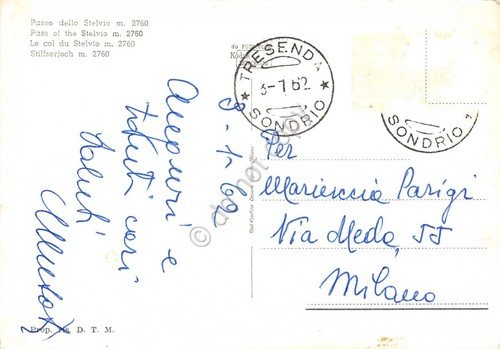 Cartolina Passo dello Stelvio panorama 1962 (Sondrio) | Immagine Gallery 2