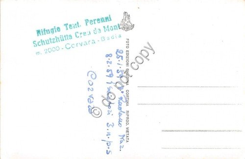 Cartolina Passo di Campolongo 1959 foto Ghedina