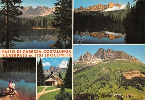 Cartolina Passo di Carezza Costalunga vedute (Bolzano)