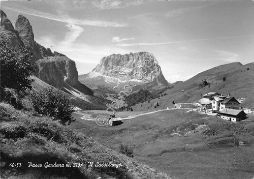 Cartolina Passo Gardena Panorama Sassolungo 1963 | Immagine principale