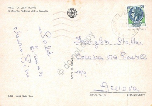 Cartolina Passo La Cisa Santuario Madonna della Guardia negozio cartoline | Immagine Gallery 2