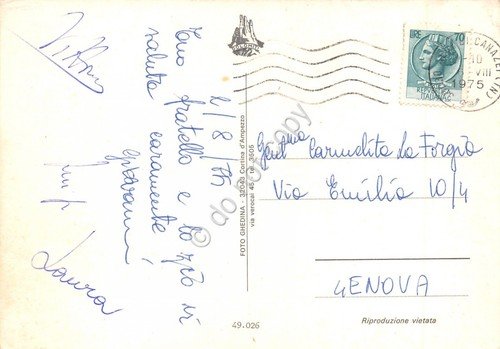 Cartolina Passo Pordoi Dolomiti vedute 1975 funivia (Trento) | Immagine Gallery 2