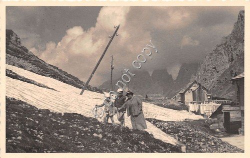 Cartolina Passo Pordoi foto cartolina animata 1935 (Belluno) | Immagine principale