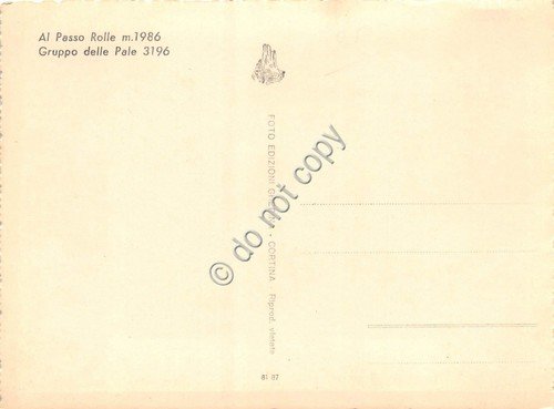 Cartolina Passo Rolle Gruppo delle Pale Foto Ghedina (Trento) | Immagine Gallery 2