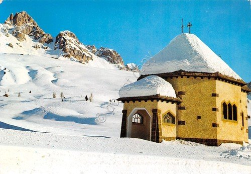 Cartolina Passo San Pellegrino timbro albergo chiesa 1971 | Immagine principale