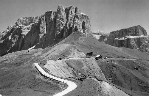Cartolina Passo Sella Rifugio Maria Flora 1953 | Immagine principale