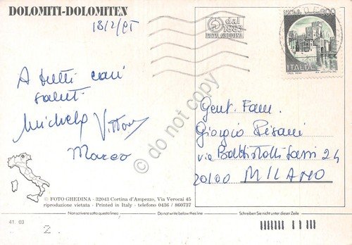 Cartolina Passo Sella vedute 1995 (Bolzano) | Immagine Gallery 2