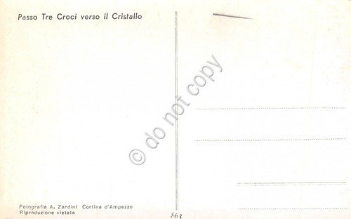 Cartolina Passo Tre Croci verso il Cristallo panorama | Immagine Gallery 2