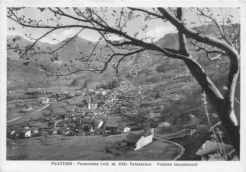 Cartolina Pasturo Panorama 1953