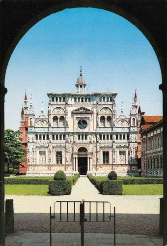Cartolina Pavia Certosa di Pavia Facciata