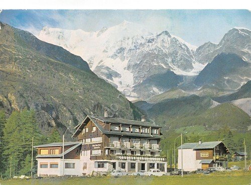 Cartolina Pecetto di Macugnaga Albergo Nuovo Pecetto | Immagine principale