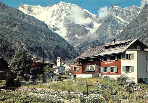 Cartolina Pecetto Macugnaga Panorama e Monte Rosa 1970 (Verbania) | Immagine principale