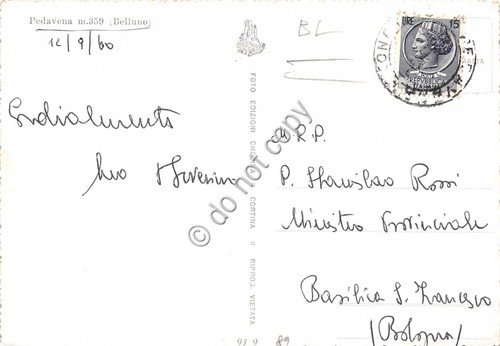 Cartolina Pedavena Panorama 1960 Foto Ghedina | Immagine Gallery 2