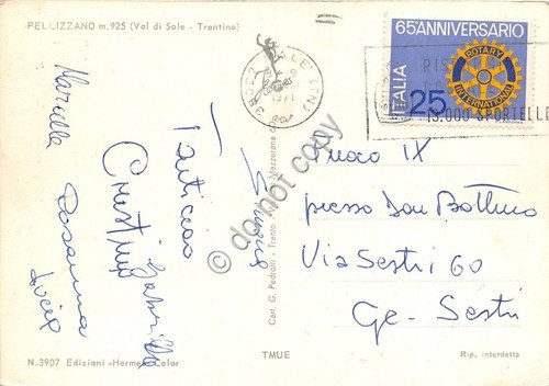 Cartolina Pellizzano Panorama 1971