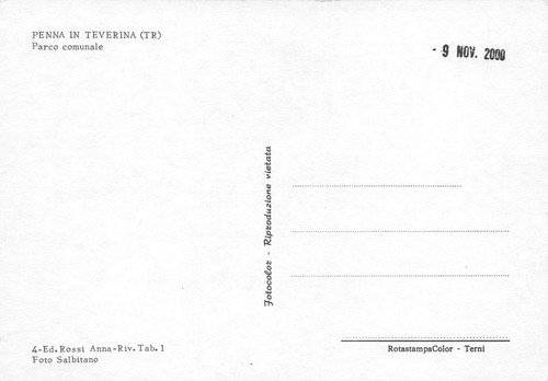 Cartolina Penna in Teverina Parco Comunale