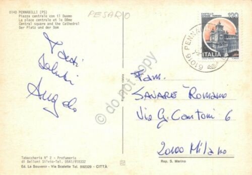 Cartolina Pennabilli Piazza centrale e Duomo | Immagine Gallery 2