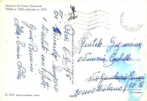 Cartolina Pera Panorama Monzon 1975 (Trento) | Immagine Gallery 2