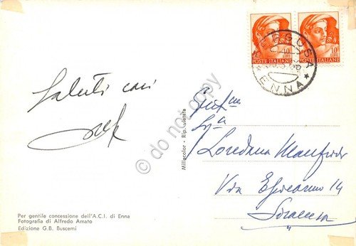 Cartolina Pergusa Autodromo 4 vedute 1966