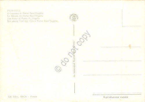 Cartolina Perugia Cassero di Porta S. Angelo