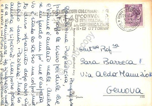 Cartolina Perugia La Prudenza e la Giustizia Timbro Convegno Comunicazione … | Immagine Gallery 2