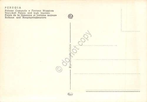Cartolina Perugia Palazzo Comunale piazza auto colorate anni '70 | Immagine Gallery 2