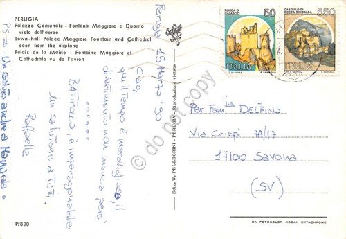 Cartolina Perugia panorama aereo 1990 | Immagine Gallery 2