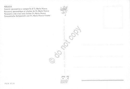 Cartolina Perugia panorama e Campanile S. Maria Nuova anni '70