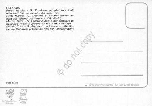 Cartolina Perugia Porta Marzia S. Ercolano edifici adiacenti da dipinto … | Immagine Gallery 2