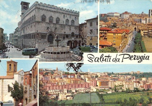 Cartolina Perugia vedute timbro a targhetta censimento generale 1971 | Immagine Gallery 2