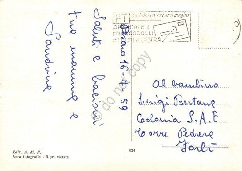 Cartolina Pesaro Panorama 1959