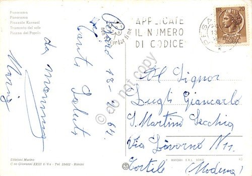 Cartolina Pesaro vedute varie 1964