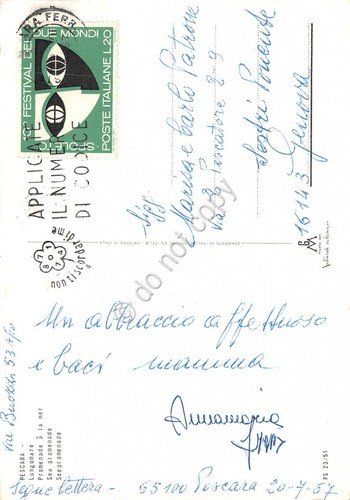 Cartolina Pescara Lungomare 1967 Notturno Abrasione | Immagine Gallery 2