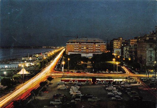 Cartolina Pescara Lungomare Notturno 1971 | Immagine principale