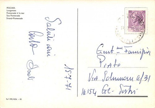 Cartolina Pescara Lungomare Notturno 1971 | Immagine Gallery 2