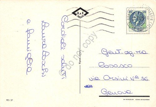 Cartolina Pescara vedute varie frase D'Annunzio