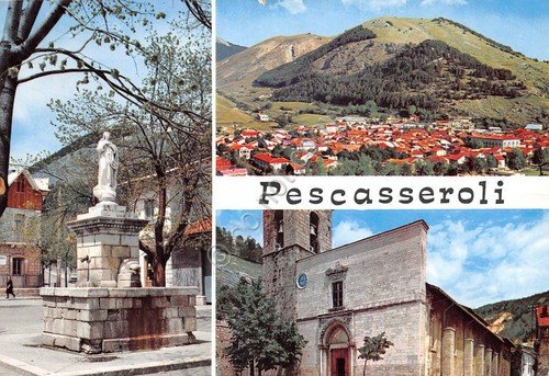 Cartolina Pescasseroli 3 vedute panorama monumento chiesa 1970 (L'Aquila) | Immagine principale