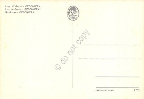 Cartolina Peschiera Lago di Garda vedute varie e tramonto (Verona)