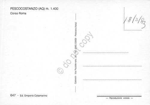 Cartolina Pescocostanzo Corso Roma (L'Aquila) | Immagine Gallery 2