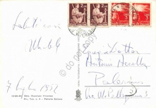 Cartolina Petralia Sottana Chiesa San Francesco Pulpito 1952 | Immagine Gallery 2