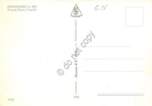 Cartolina Peveragno Piazza Toselli auto d'epoca | Immagine Gallery 2