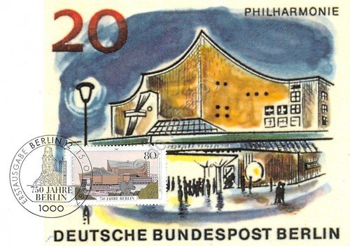 Cartolina Philarmonie timbro filatelico 1987 | Immagine principale